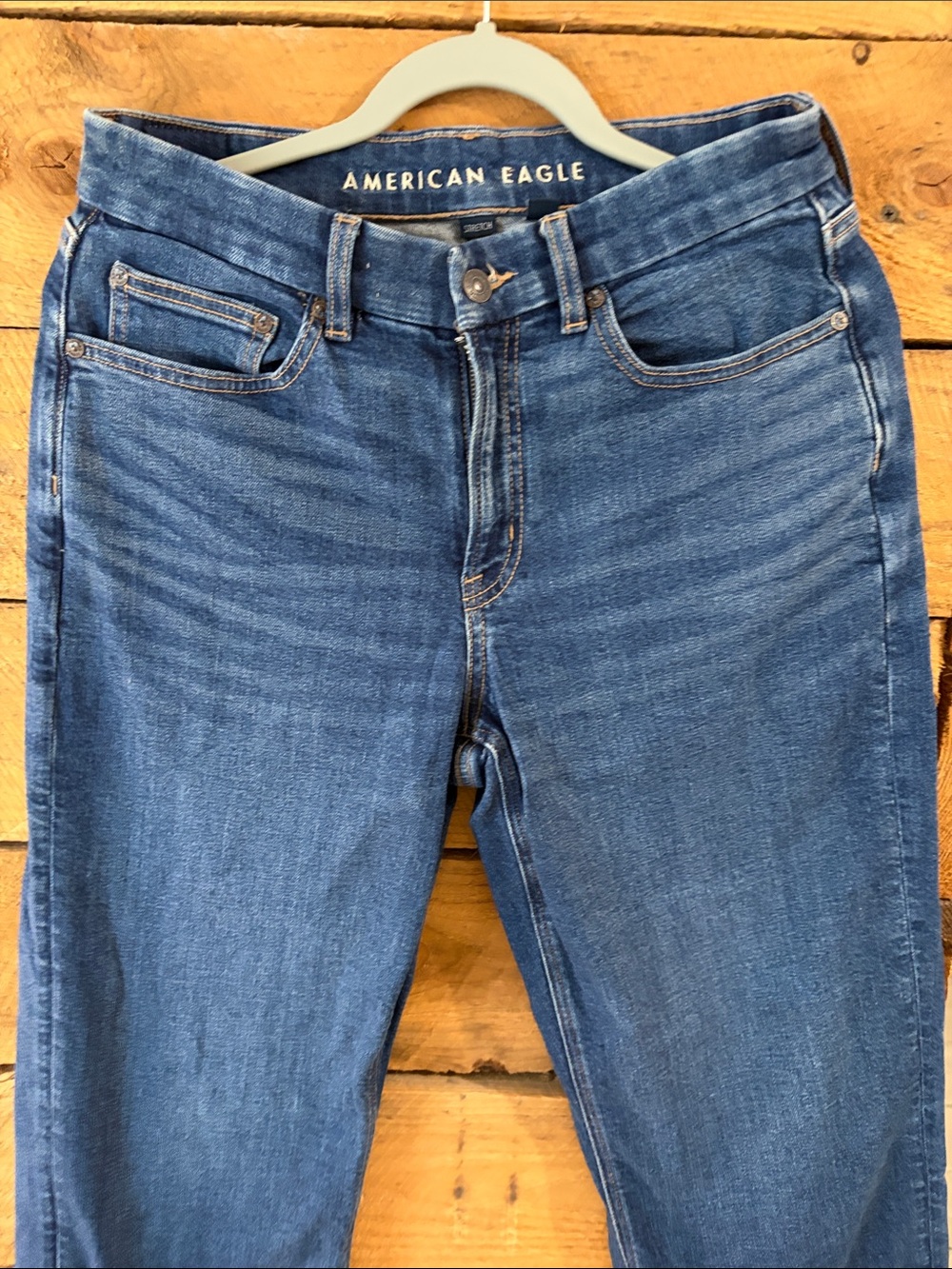 American Eagle Outfitters Women’s Straight Leg Jeans - Blue